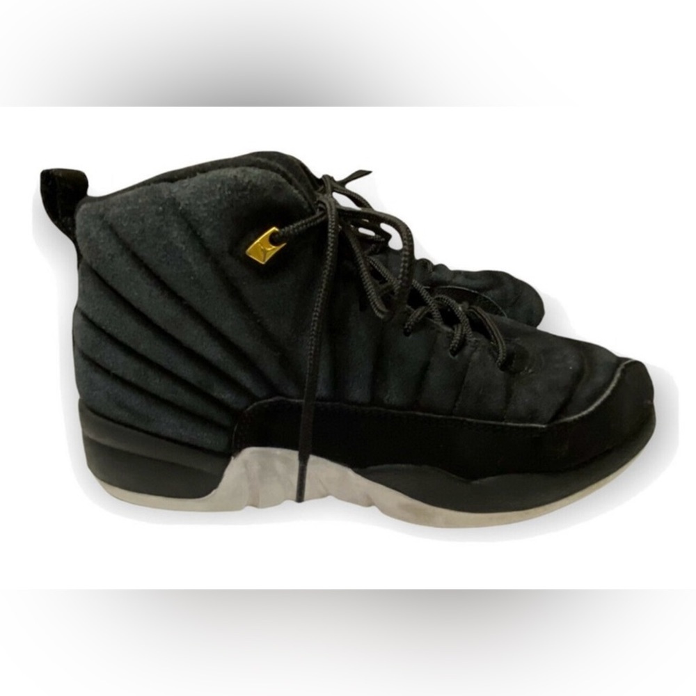 Nike Air Jordan 12 Retro Reverse Taxi Black 151186-017 Kids Sneakers Sz …